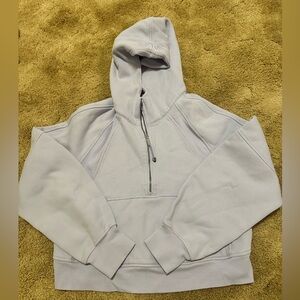 Light blue Lululemon quarter zip scuba. Size xs/s